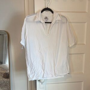 Men's White Casual Button Down Shirt